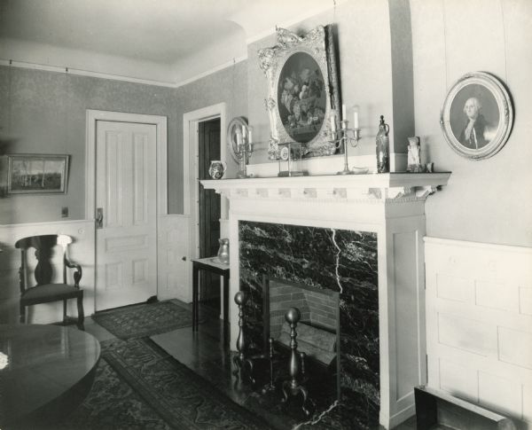 Dining room of Fred and Annie Storer Brown's home (built in 1888), 121 East Gilman Street.