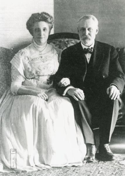Mary Goodrich Brown and Frank Green Brown at their home, 28 Langdon Street.