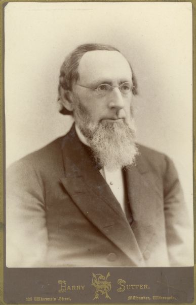 Cabinet card of Samuel Sterling Sherman (1815-1914), American educator. In 1842, Sherman became president of Howard College in Alabama, which was later renamed Samford University, a position he held until 1852.