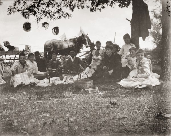 Group at 4th of July Picnic in a field.