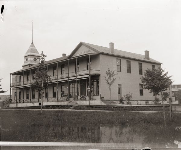 Exterior view of the front of the Montello House hotel.