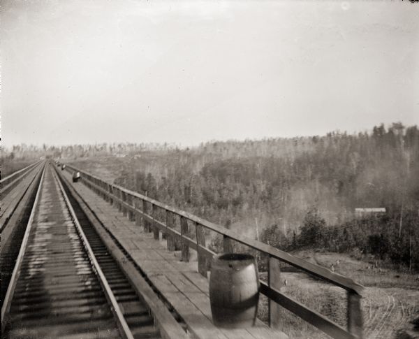 View from the top of the Wisconsin Central Railroad White River bridge.
