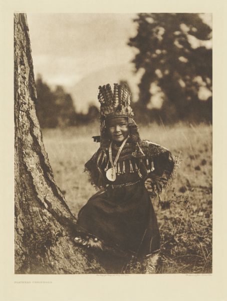 Outdoor portrait of a young American Indian.
