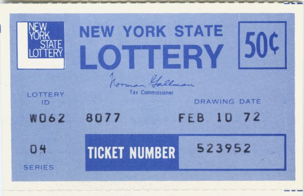 Ticket for the New York Lottery.