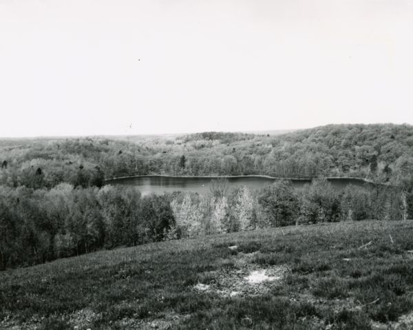 Kettle hole pond formed by a glacier near Bloomer.