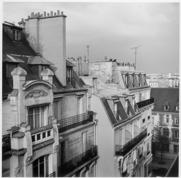 View from the Balcony of The Marais on the Rue de Platre in Paris, France.