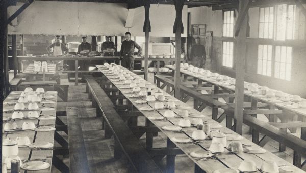 Company D Mess Hall at Camp Curtis.