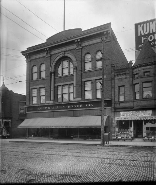 Kunzelmann-Esser furniture store at South 9th and West Mitchell Streets.