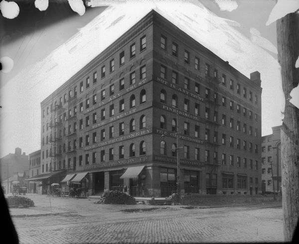 The northwest corner of the Robert A. Johnston Company cookie factory at S. 1st and W. Florida Streets.