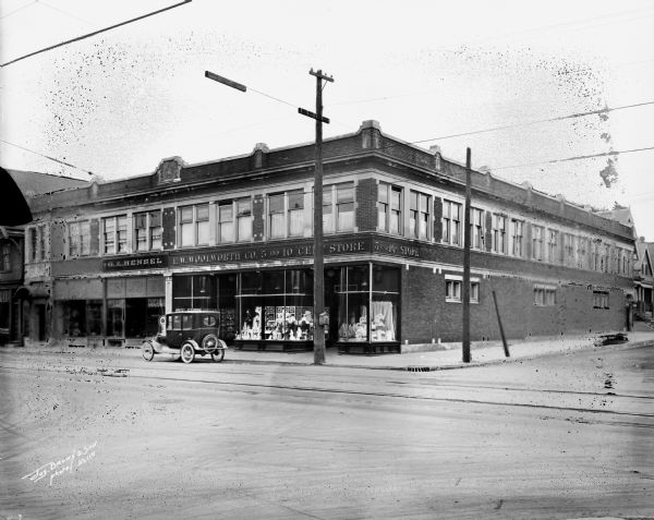 F.W. Woolworth Co. 5 and 10 Cent Store at the southeast corner of W. North Avenue and N. 36th Street.