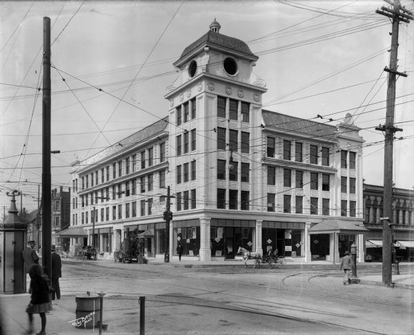 The Berlin Arcade building on the northwest corner of N. 3rd Street and W. North Avenue, just before opening. For decades, it was Rosenberg's, a popular women's clothing store.