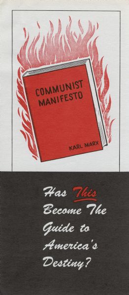 Anti-Communist brochure printed and distributed by the Warner Electric Brake & Clutch Company of Beloit, Wisconsin.