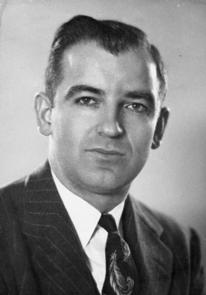 Portrait of Joseph R. McCarthy used in literature issued for his unsuccessful 1944 Senate campaign.