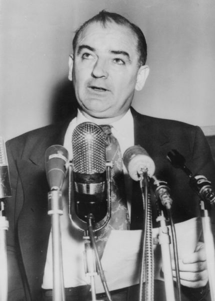 During the first months of his administration, President Dwight Eisenhower handled Joseph R. McCarthy by publicly ignoring him.  However, after the abuse that General Zwicker received from Senator McCarthy's committee in January, 1954, Eisenhower felt compelled to comment.  At a press conference on March 3, 1954, he was mildly critical of McCarthy's lack of fair play, but he emphatically stated that dealing with employees of the executive department was his responsibility.  Within an hour Senator McCarthy responded, ratcheting up the personal clash between the two men and the constitutional clash between the two branches of government.  McCarthy threatened that he would not hesitate to expose anyone who aided Communists.