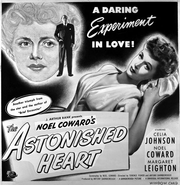 Window card for "The Astonished Heart" (Gainsborough Pictures, 1949).