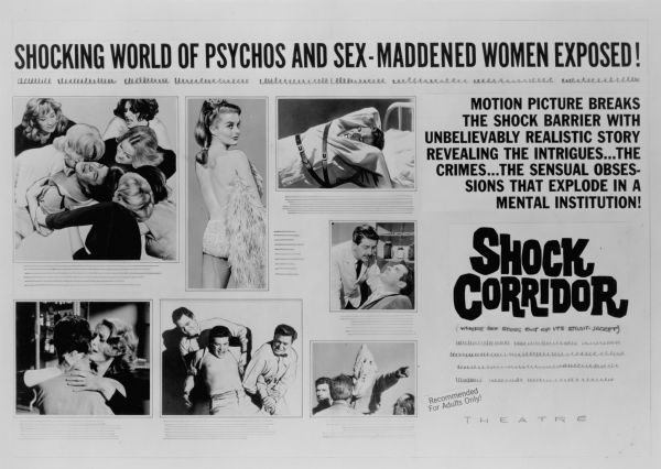 Mock-up ad graphic for "Shock Corridor" (Allied Artists, 1963).