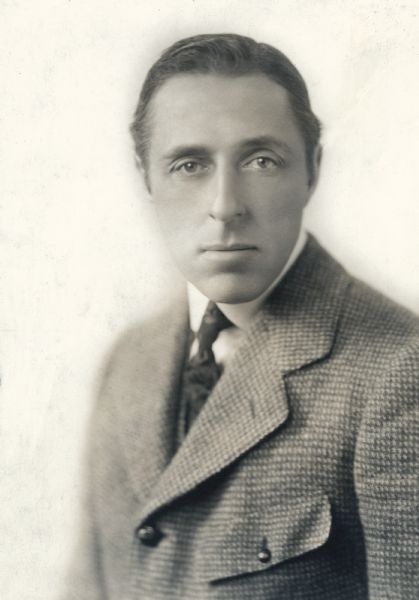 Studio portrait of director D. W. Griffith.