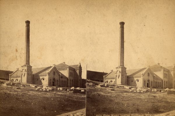 A view of the Milwaukee Water Works building looking northwest.
