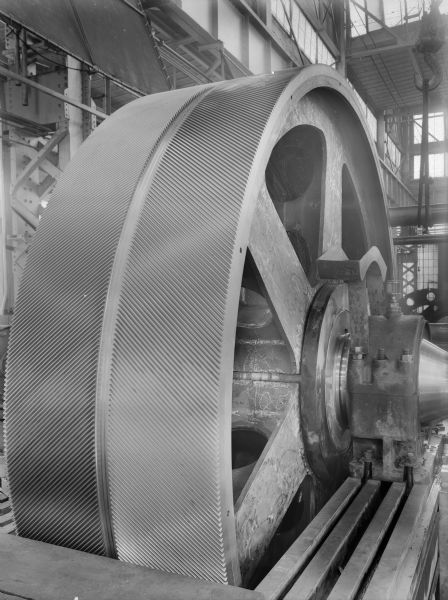 Large propulsion gear that was later purchased by Bethlehem Steel Company and used by Hitachi Limited of Tokyo, Japan, as a replacement gear in the ship "SS Eirini L".
