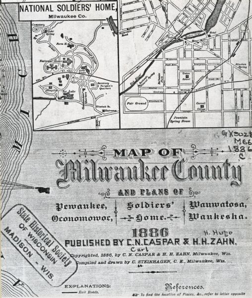 Detail of map including plans of the National Soldiers' home.