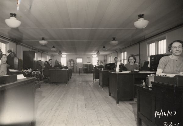 Office workers of the Plastics Division of the Consolidated Paper Company.