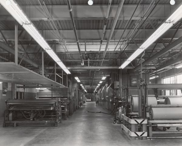 Scene in a factory of the Consolidated Papers Company.