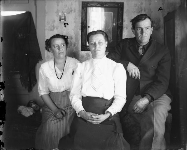 Grace Lindner, Bertha and Arthur Christiansen.