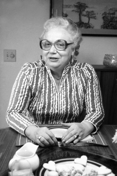 Holocaust survivor Eva Lauffer Deutschkron at her Madison home.