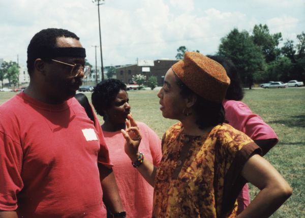Scott Douglas and Connie Tucker (right), leaders of the Southern Organizing Committee (SOC), at an unidentified event.