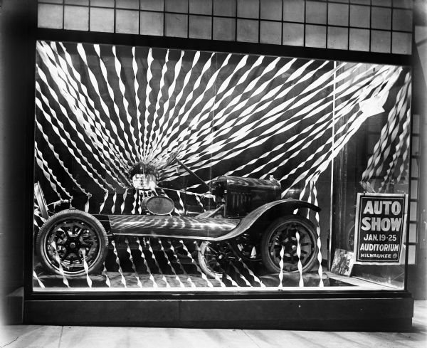 An automobile on display for the twelfth annual Milwaukee Auto Dealers show. The show was held January 19-25.