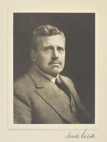 Quarter-length portrait of Mark Abbott, Milwaukee manufacturer.