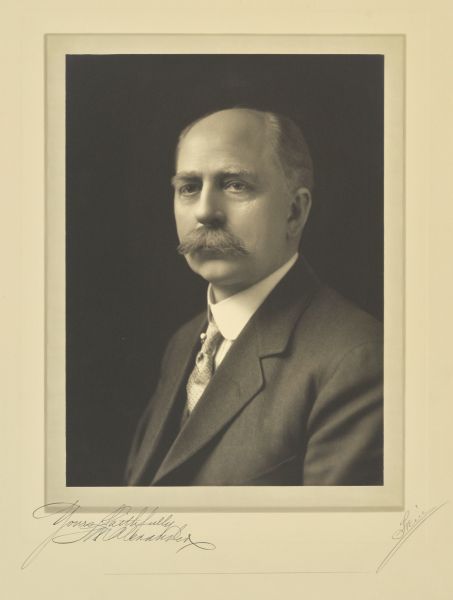 Quarter-length portrait of Lewis M. Alexander, Port Edwards banker and paper manufacturer.