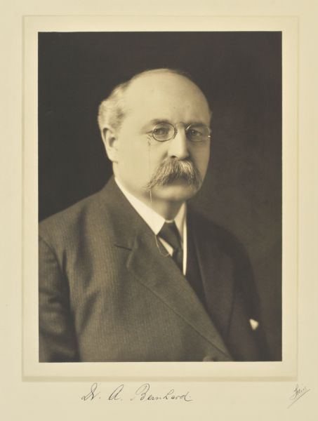 Quarter-length portrait of S. Adelheim Bernhard, Milwaukee physician and surgeon.