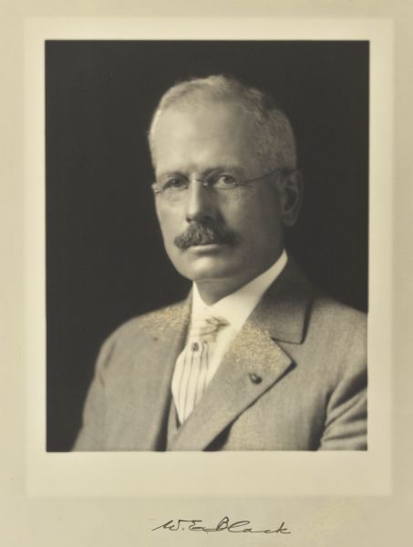 Quarter-length portrait of William E. Black, Milwaukee lawyer.