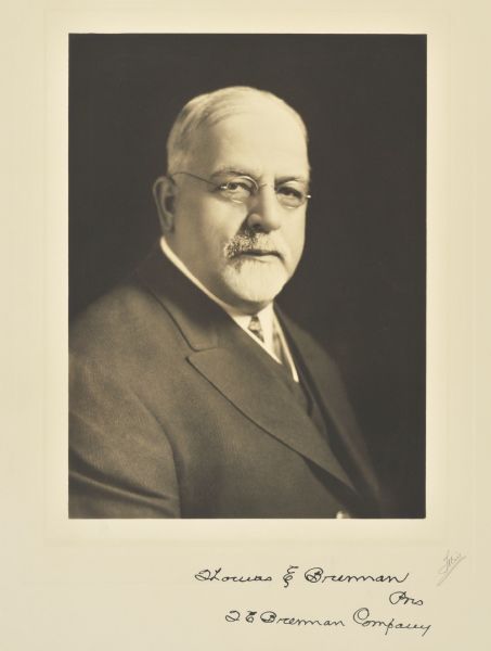 Quarter-length portrait of T.E. Brennan, Milwaukee company president.