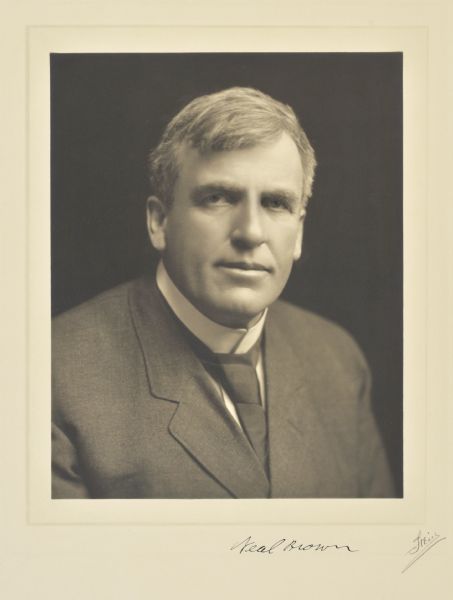 Quarter-length portrait of Neal Brown, Milwaukee lawyer.
