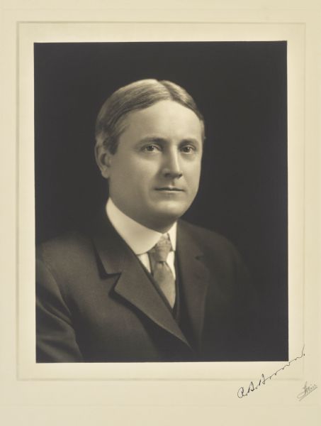 Quarter-length portrait of Rezeau Blanchard Brown, Milwaukee gas engineer.