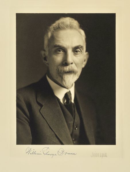 Quarter-length studio portrait of William George Bruce, Milwaukee editor and publisher.