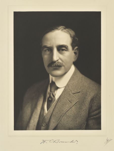 Quarter-length portrait of William C. Brumder, Milwaukee bank president.