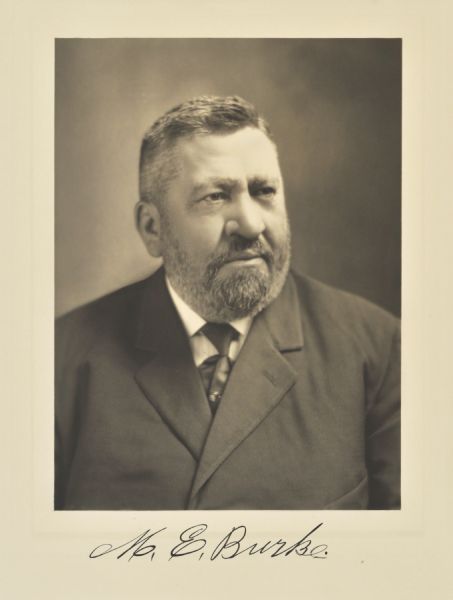 Quarter-length portrait of M. E. Burke, Beaver Dam attorney.
