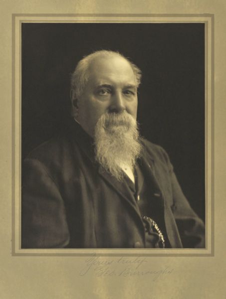 Quarter-length portrait of George Burroughs, Milwaukee manufacturer.