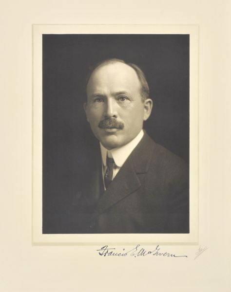Quarter-length studio portrait of Francis E. McGovern, Milwaukee lawyer.