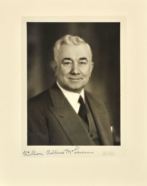 Quarter-length studio portrait of William Robbins McGovern, Milwaukee engineer.