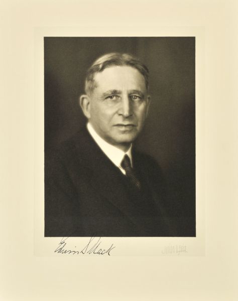 Quarter-length studio portrait of Edwin S. Mack, Milwaukee lawyer.