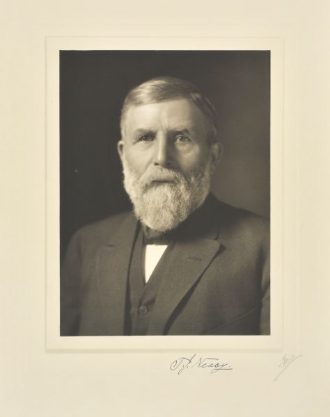 Quarter-length studio portrait of Thomas Joseph Neacy, Milwaukee machinist and manufacturer.