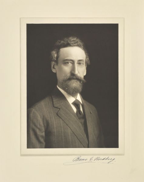 Quarter-length studio portrait of Bruno V. Nordberg, Milwaukee mechanical engineer.