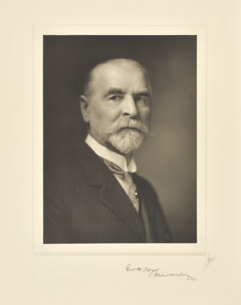 Quarter-length studio portrait of George H. Noyes, Milwaukee attorney.