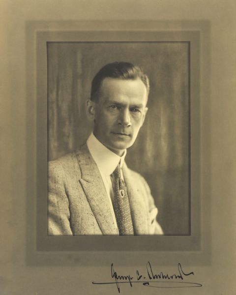 Quarter-length studio portrait of George Clemens Ruhland, Milwaukee medical doctor.