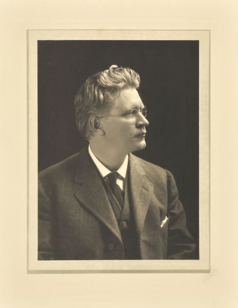 Quarter-length portrait of Emil Seidel, first Socialist mayor of Milwaukee.