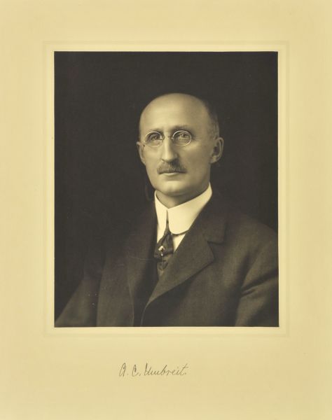 Quarter-length studio portrait of A.C. Umbreit, Milwaukee lawyer.